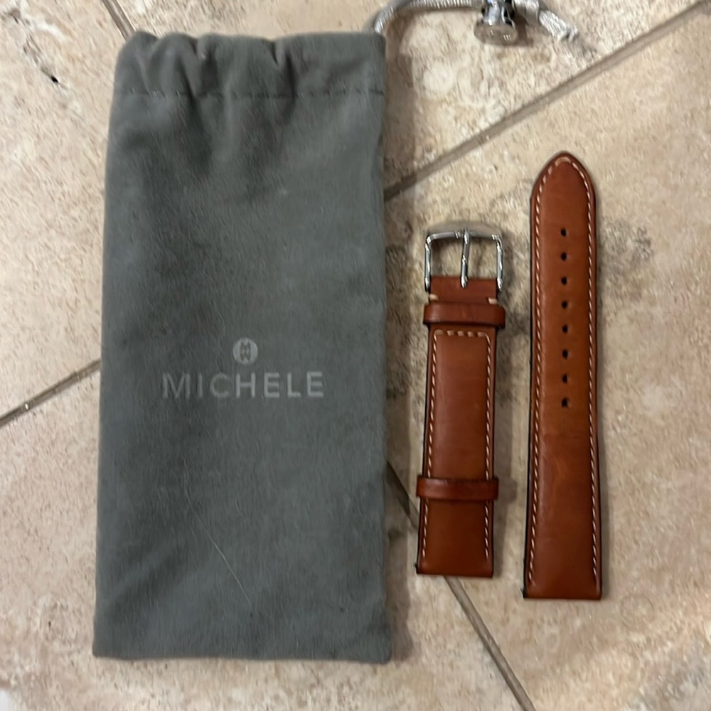 Michele watch band 18mm genuine leather